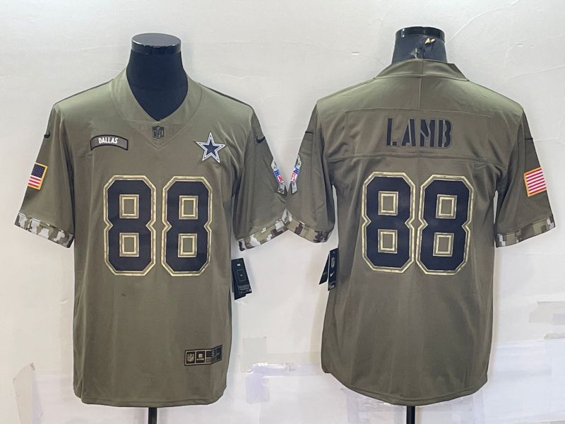 Men Dallas Cowboys 88 Lamb Green 2022 Vapor Untouchable Limited Nike NFL Jersey